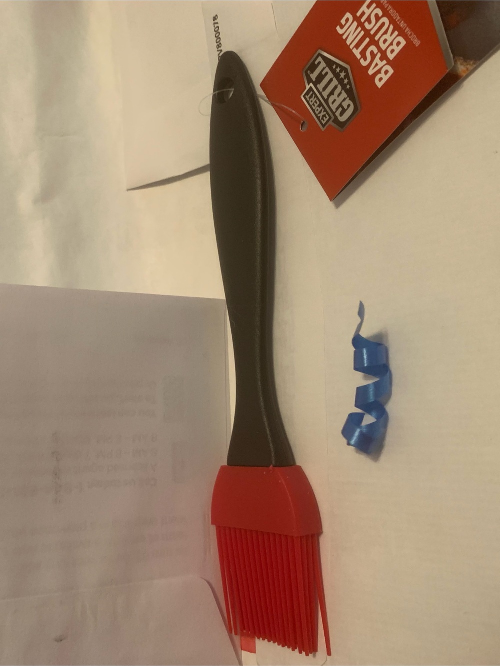 Expert Grill Red Silicone Basting Brush with Black Handle NEW Great Gift for Dad
